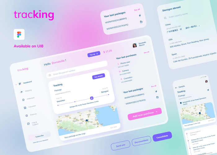 Tracking app ui gps ux dribbble android